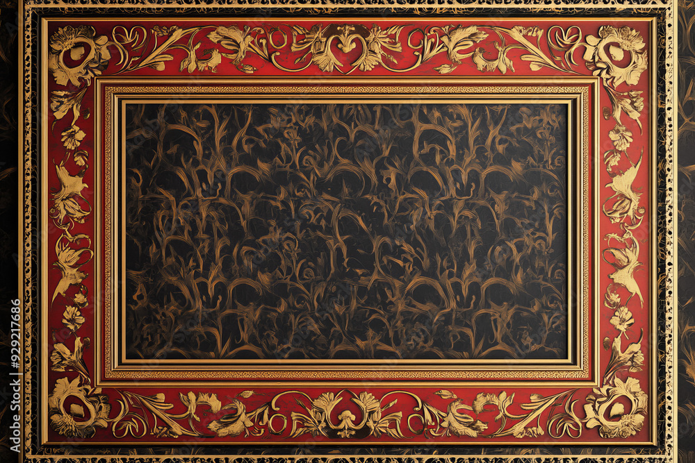 rectangle modern gold frame with a horizontal border in oriental style with a transparent background rectangle modern gold frame with a horizontal border in oriental style with a transparent background