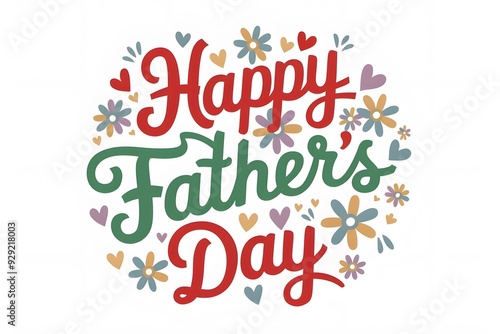 Happy Father's Day caligraphy in vector 