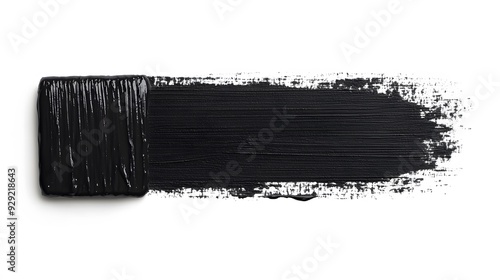 Black and Silver Paint Stroke on White Background, Abstract Image, Texture, Pattern, Wallpaper, Cover and Screen of Smartphone, Cell Phone, Computer, Laptop, 9:16 and 16:9 Format