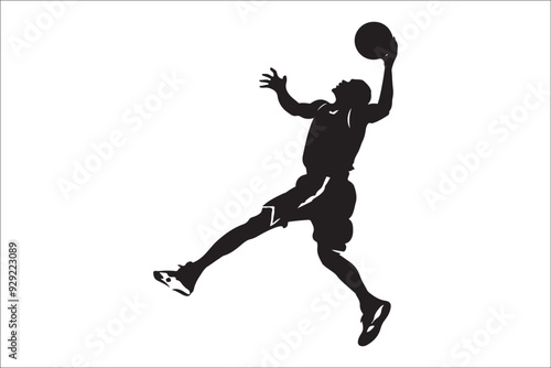 Basketball Art Sports Silhouette, Basketball Lover, Basketball Player, Hoop Dreams, Slam Dunk, Basketball Fan, Streetball, Ball is Life, Sportswear, Basketball Apparel, Athlete Gift, Basketball Team,