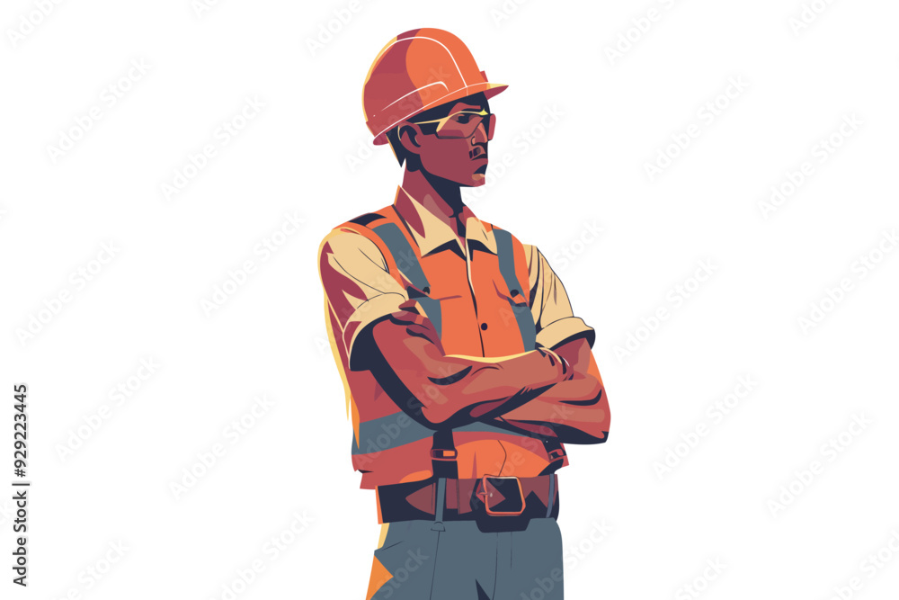 construction worker stock image isolated vector style construction worker stock image isolated vector style