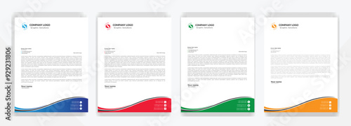 Modern corporate letterhead template design. Creative and Professional business letterhead design template . Letter head stationery layout vector design. Letterhead template in flat style design.