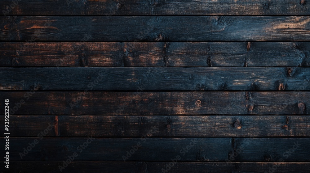 Naklejka premium Dark brown wooden surface forming a textured background