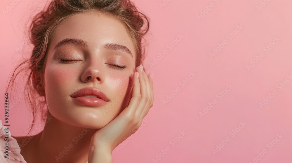 Portrait of a Young Woman with Closed Eyes Portrait of a Young Woman with Closed Eyes