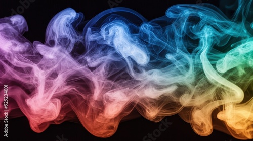 Colorful smoke swirls and patterns