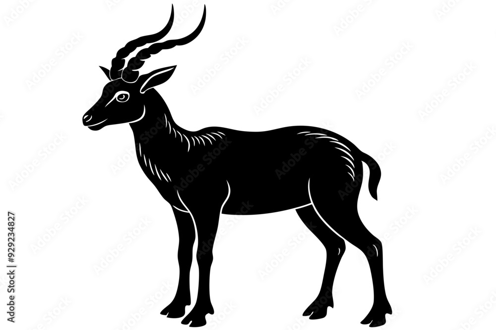 markhor silhouette vector, markhor animal icon symbol markhor silhouette vector, markhor animal icon symbol
