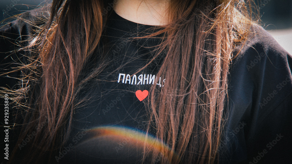 A black T-shirt with