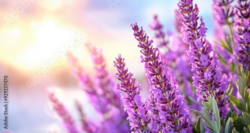 Vibrant lavender field in bloom