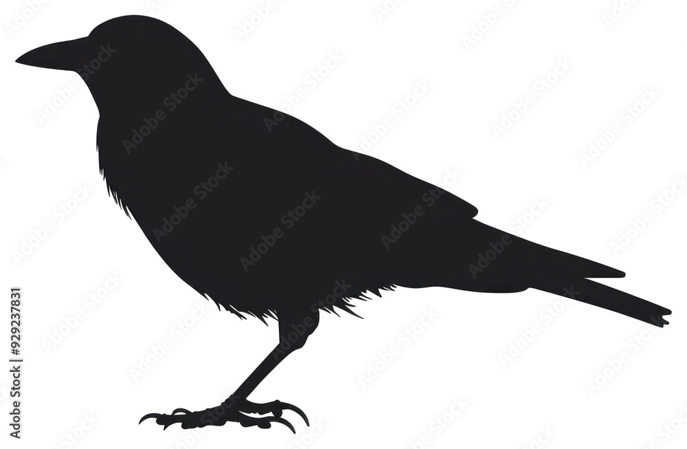 Fototapeta premium PNG Crow silhouette black bird illustration