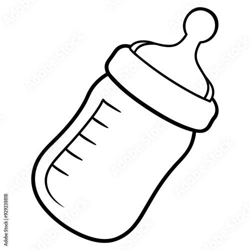 Seamless baby bottle art vector illustration