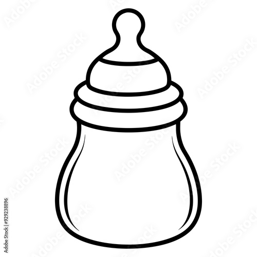 Seamless baby bottle art vector illustration