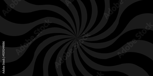 Minimal sunrise radiate striped geometric circus light dark black sunburst ray vector backdrop texture background. black retro poster shine spiral template design.