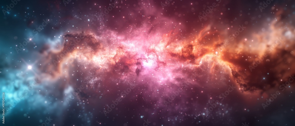 Obraz premium a radiant red star and a brilliant blue one
