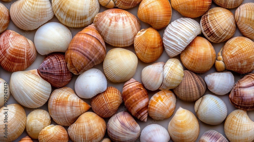 A close up of a bunch of shells that are all different colors, AI A close up of a bunch of shells that are all different colors, AI