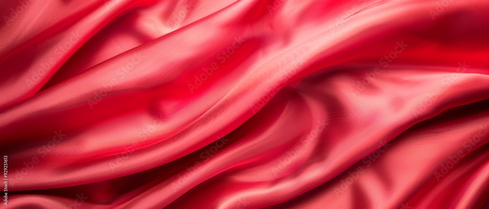 Obraz premium A close-up of a soft, red fabric with distinctive texture