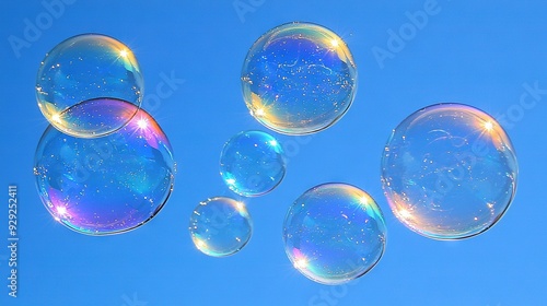 Wallpaper Mural   Clear blue sky, air filled with floating soap bubbles Torontodigital.ca