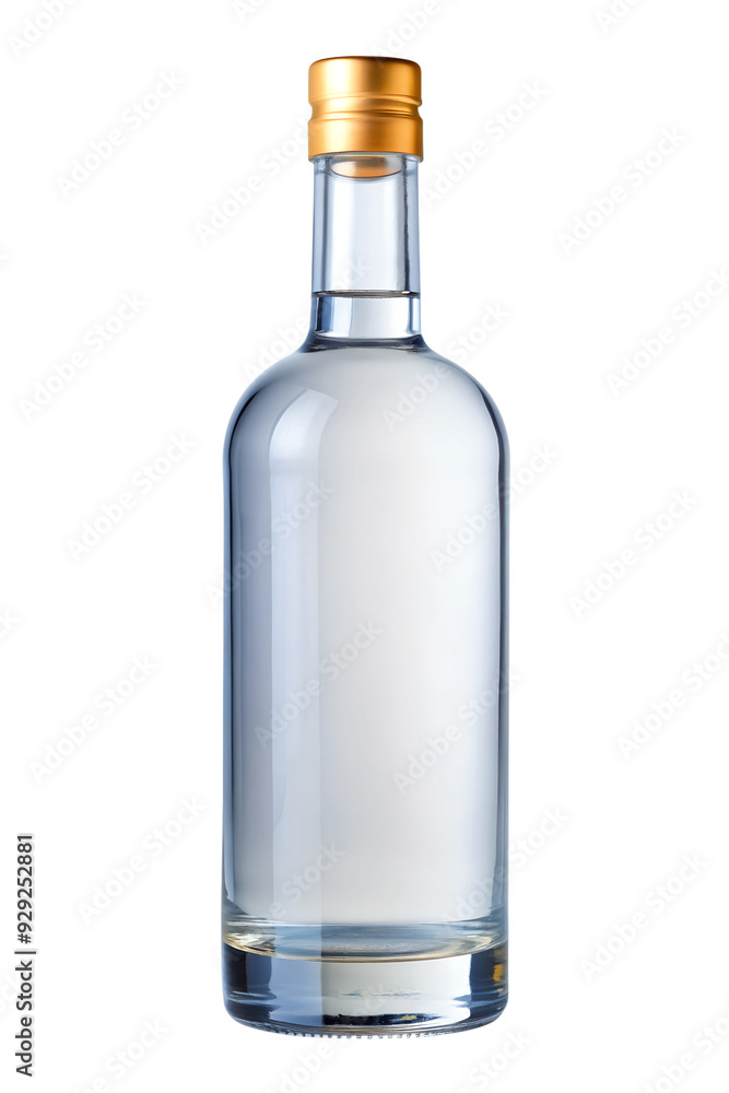 PNG glass bottle with golden cap transparent PNG glass bottle with golden cap transparent