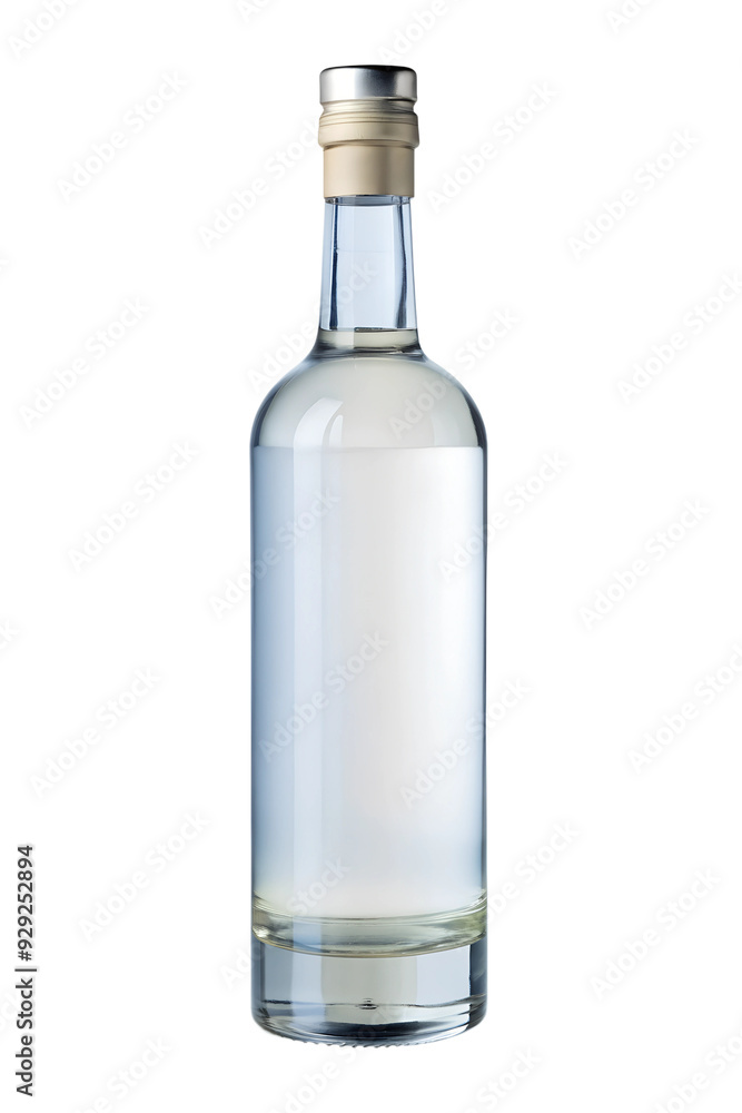 PNG clear glass bottle of liquor with screw cap transparent PNG clear glass bottle of liquor with screw cap transparent