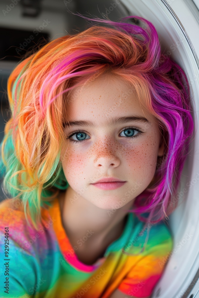 Vibrant and colorful hairstyle Vibrant and colorful hairstyle