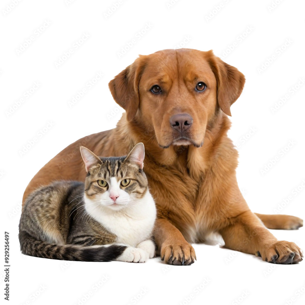 Pets cat and dog isolated on a Transârent background Pets cat and dog isolated on a Transârent background