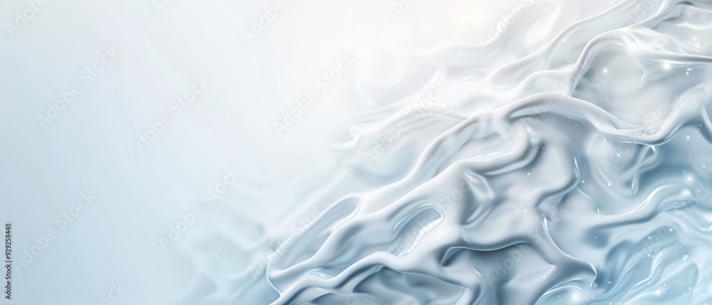 Obraz premium A blue-white background with a blurred wave image in its center