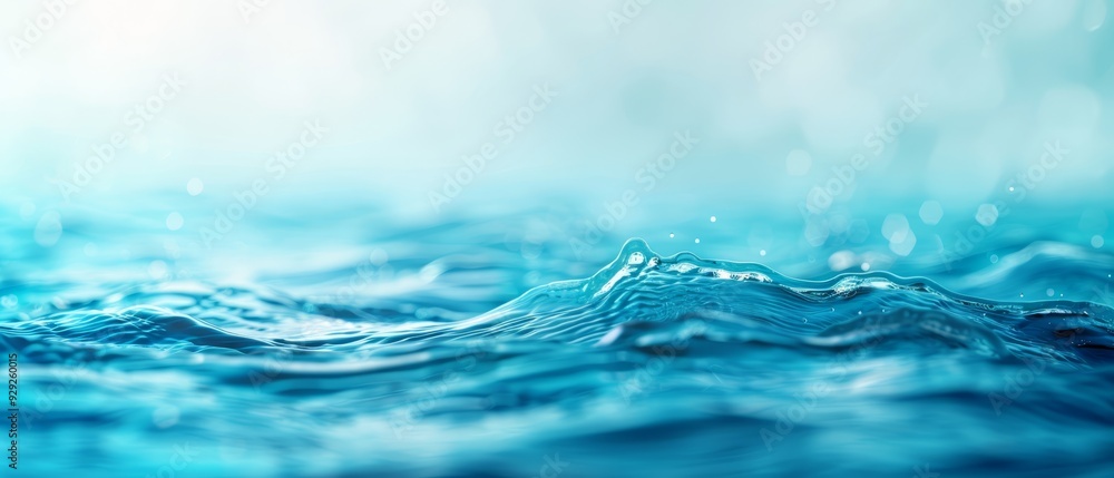 A tight shot of a blue ocean floor, filled with ample water depth and an abundance of bubbles at its base A tight shot of a blue ocean floor, filled with ample water depth and an abundance of bubbles at its base