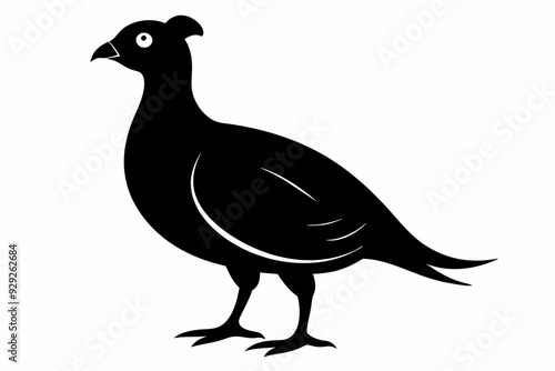 partridge vector silhouette, partridge bird icon vector illustration