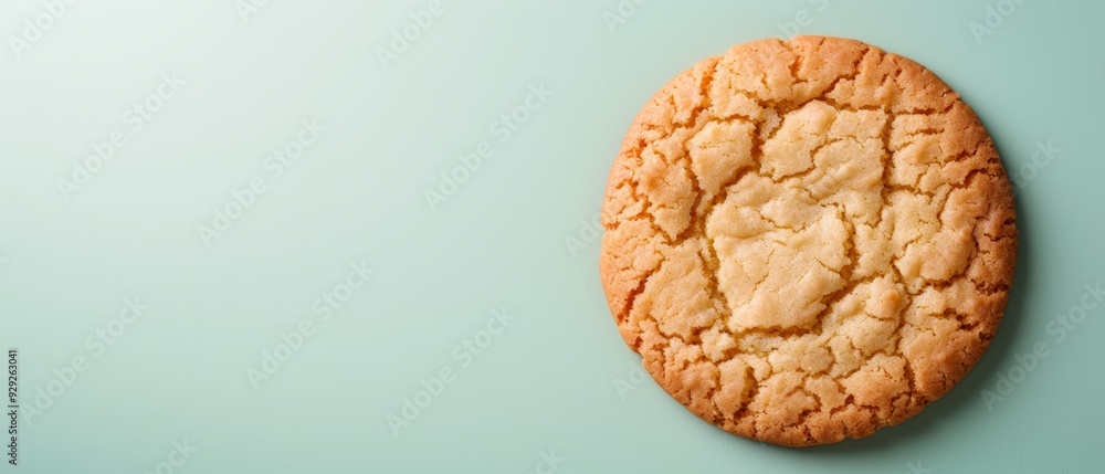 A cookie with a bite taken, positioned on a light blue backdrop Shadow cast to its left, adhering to the cookie A cookie with a bite taken, positioned on a light blue backdrop Shadow cast to its left, adhering to the cookie