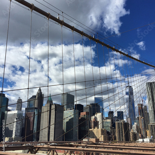 Lower Manhattan from Brooklyn Bridge  photo