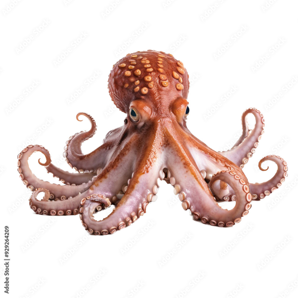 Obraz premium Octopus isolated on a transparent backgound
