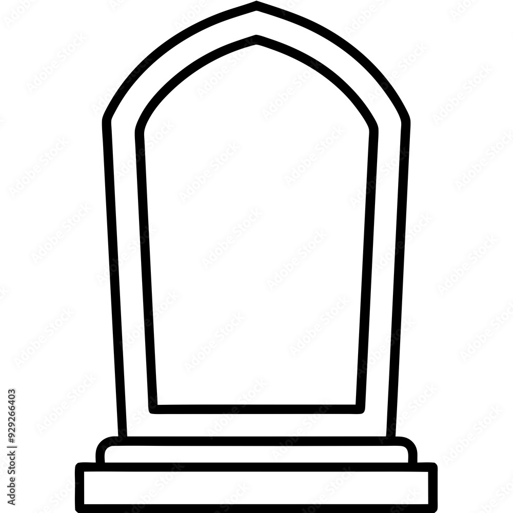 Tombstone front facing art vector illustration Tombstone front facing art vector illustration