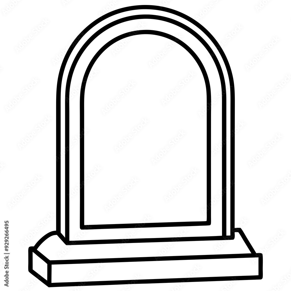 Tombstone front facing art vector illustration Tombstone front facing art vector illustration