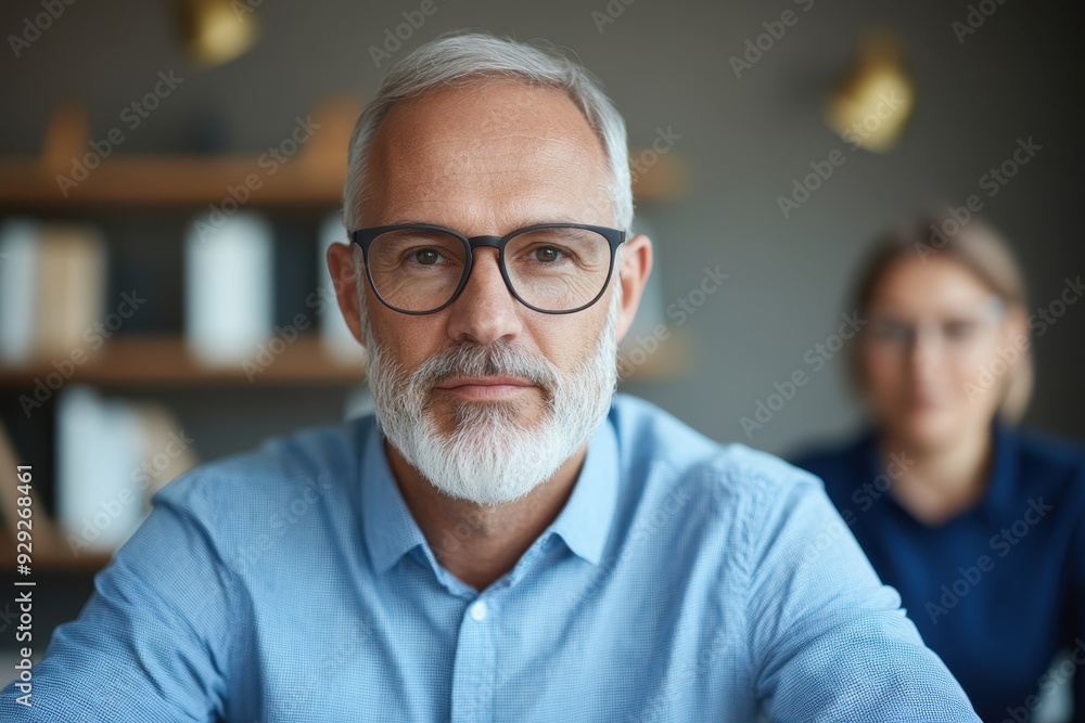 Experienced Financial Adviser Providing Long-Term Financial Planning Services to Client in Sleek Office Setting Experienced Financial Adviser Providing Long-Term Financial Planning Services to Client in Sleek Office Setting