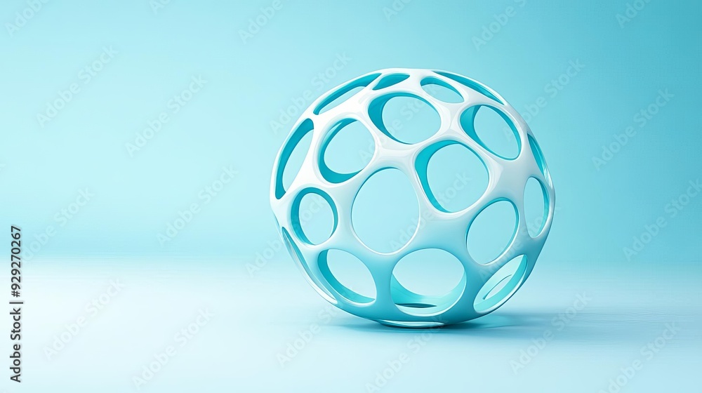 3D rendering of a blue hyperbolic plane, symbolizing nonEuclidean geometry in topology 3D rendering of a blue hyperbolic plane, symbolizing nonEuclidean geometry in topology