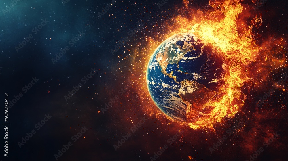 Apocalyptic Earth: Scorched Planet under Intense Sunlight Apocalyptic Earth: Scorched Planet under Intense Sunlight