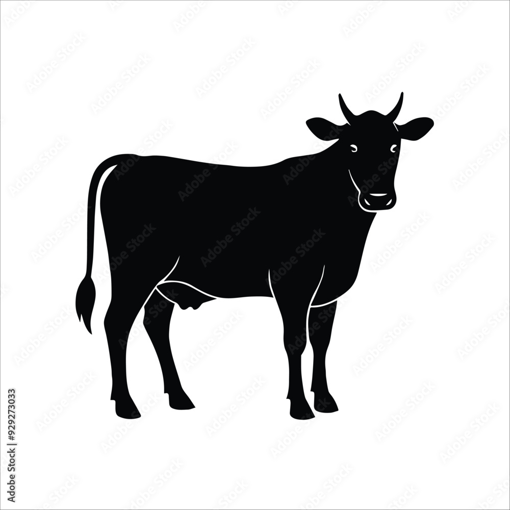 cow silhouette vector illustration cow silhouette vector illustration