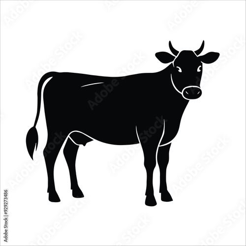 cow silhouette vector illustration