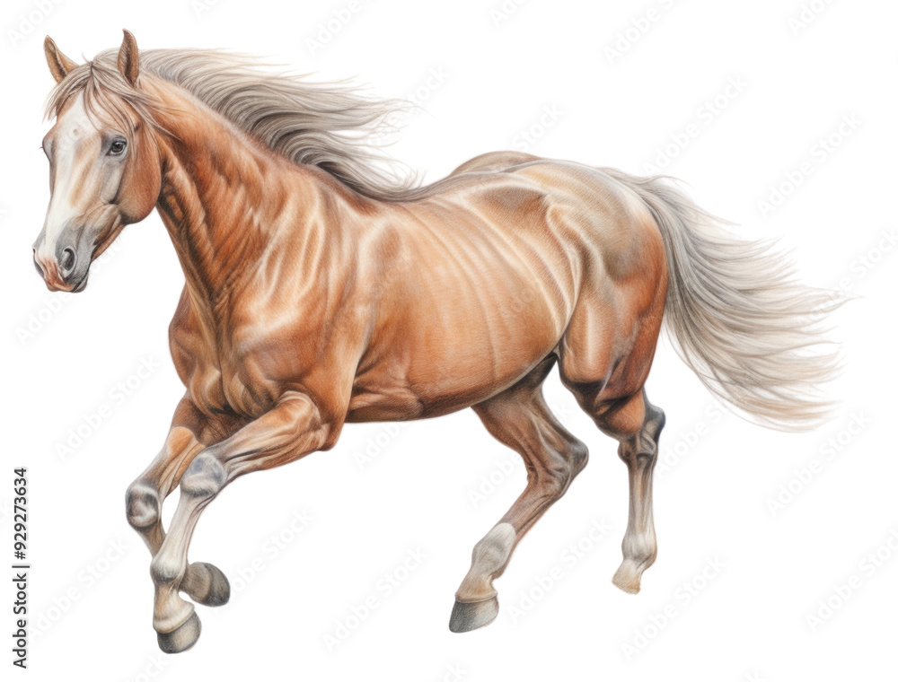 Obraz premium PNG Drawing horse animal mammal.