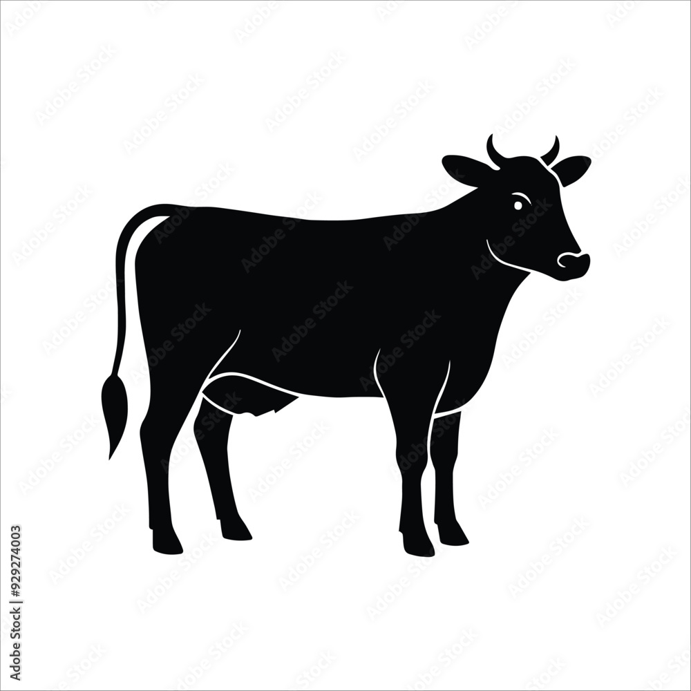 cow silhouette vector illustration cow silhouette vector illustration