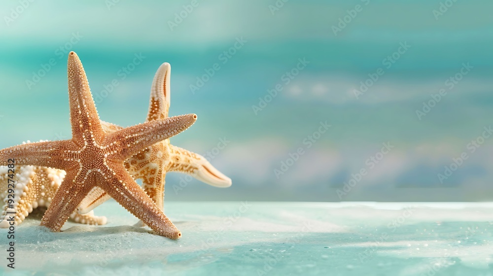 Coastal Serenity: Starfish and Turquoise Water Coastal Serenity: Starfish and Turquoise Water