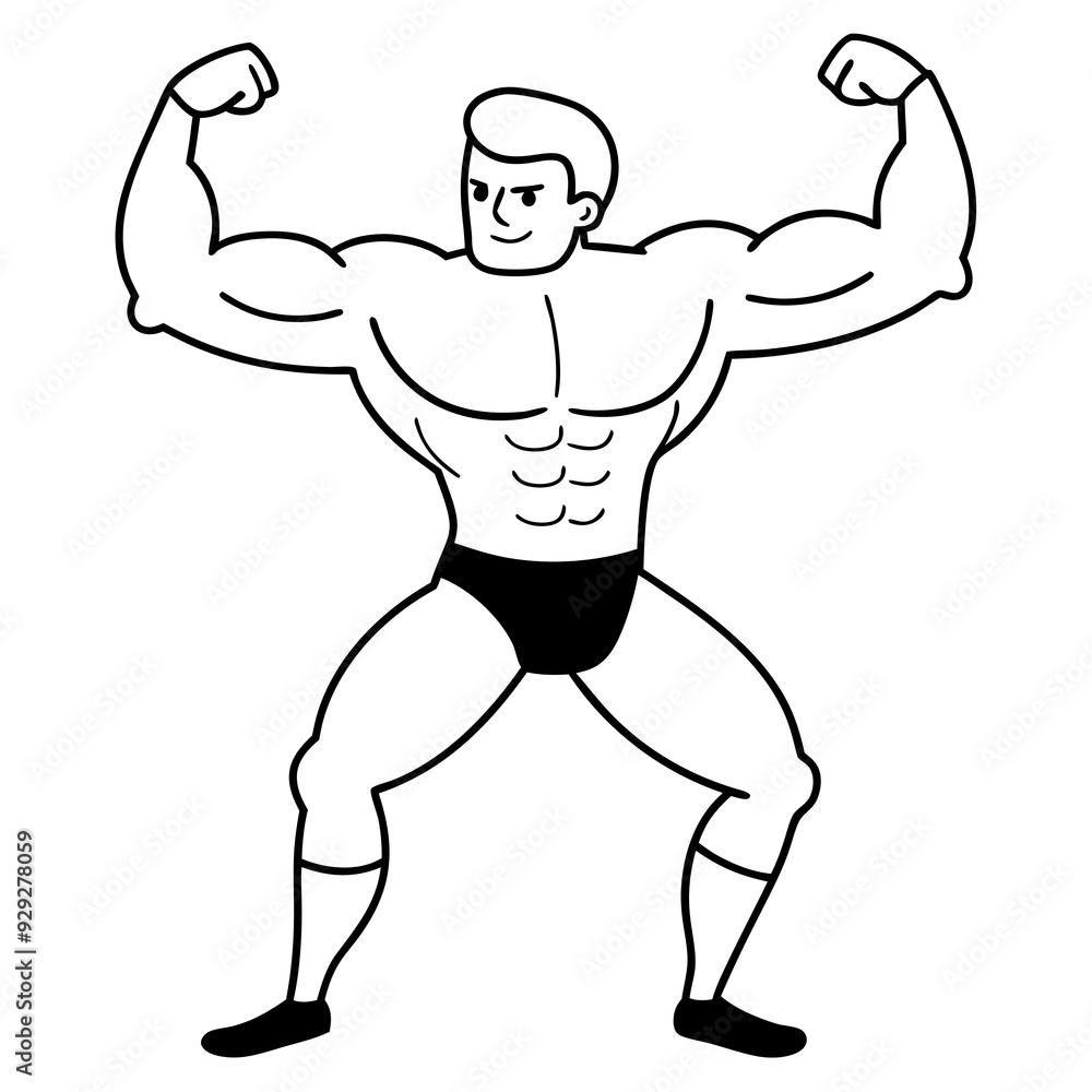 Man sport strength art vector illustration Man sport strength art vector illustration