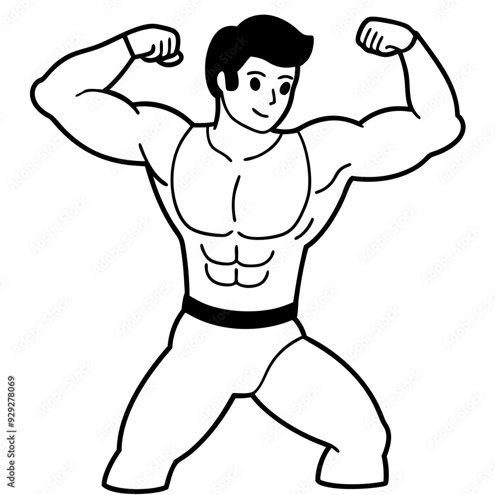 Man sport strength art vector illustration Man sport strength art vector illustration