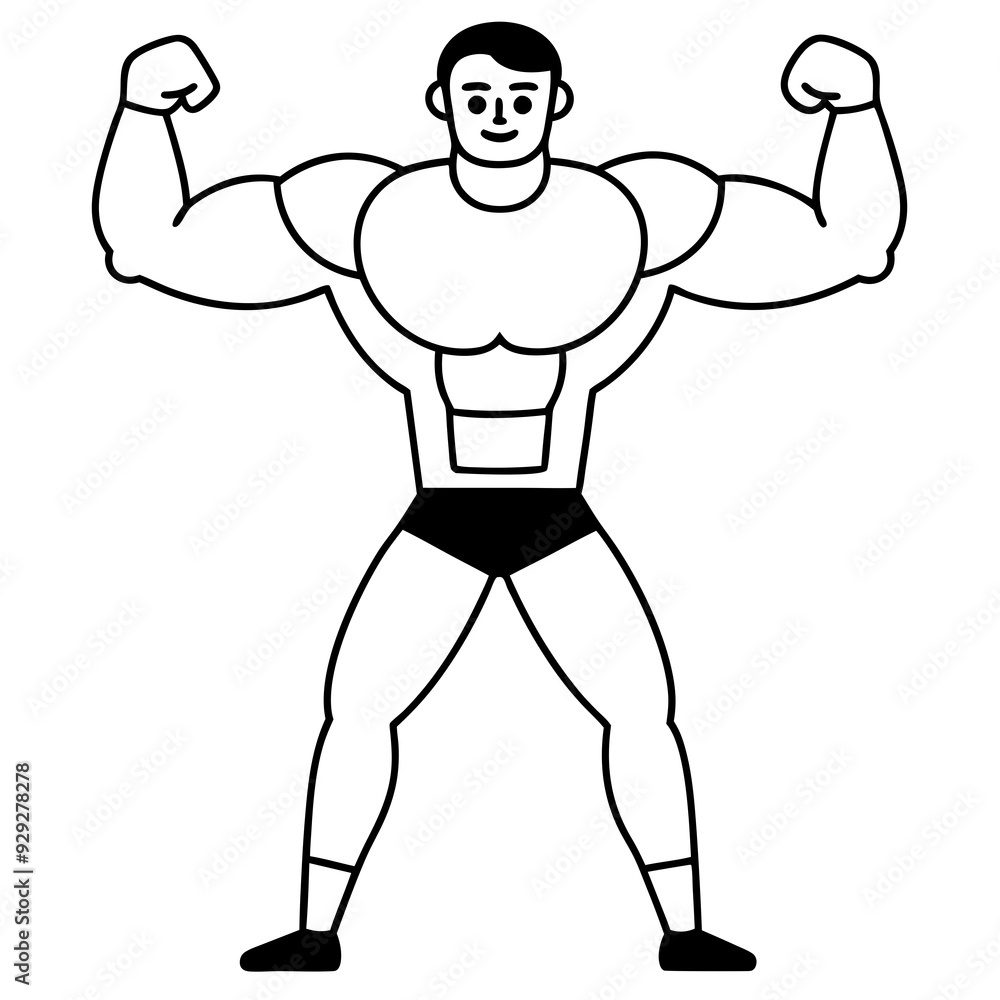 Man sport strength art vector illustration Man sport strength art vector illustration