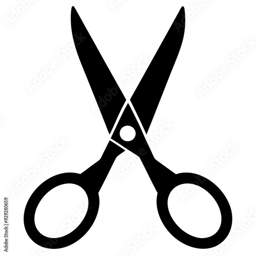Scissors art vector illustration