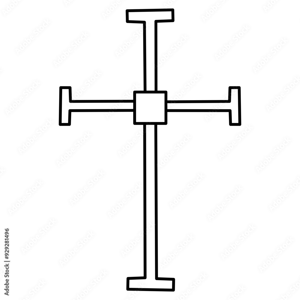 Cross Outline Cross Outline