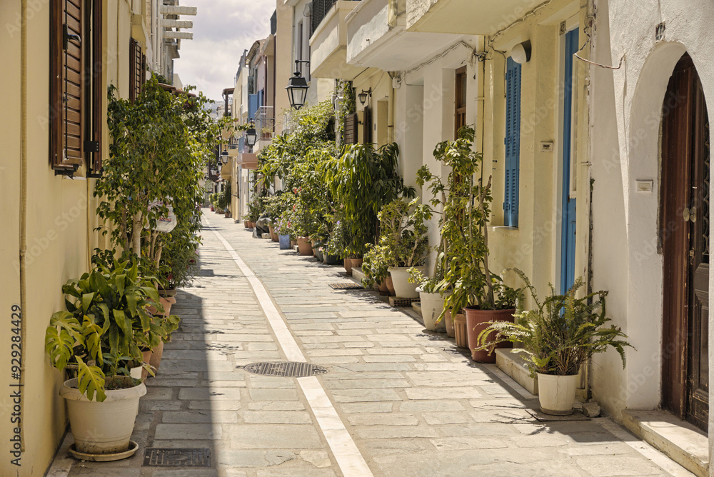 The narrow streets of the old town of Rethymno in Crete The narrow streets of the old town of Rethymno in Crete