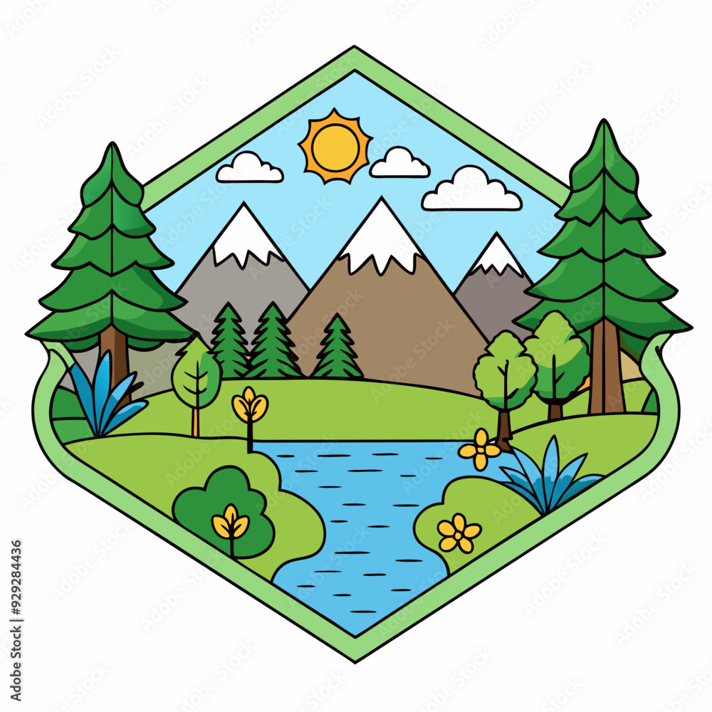 Create a nature art vector illustration Create a nature art vector illustration