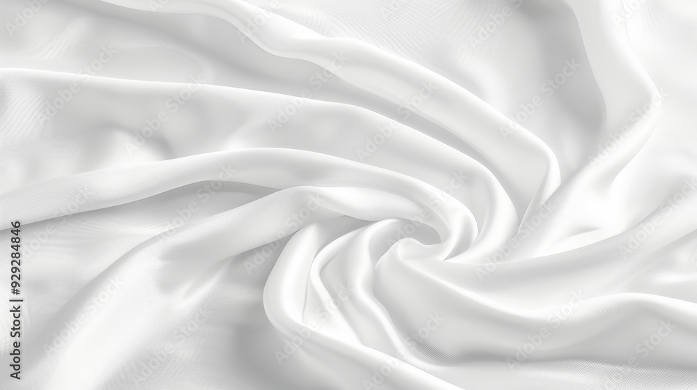 Fototapeta premium White, silky, satin fabric, drapery, elegance, smooth, luxury, textile, backgrounds, smooth surface,