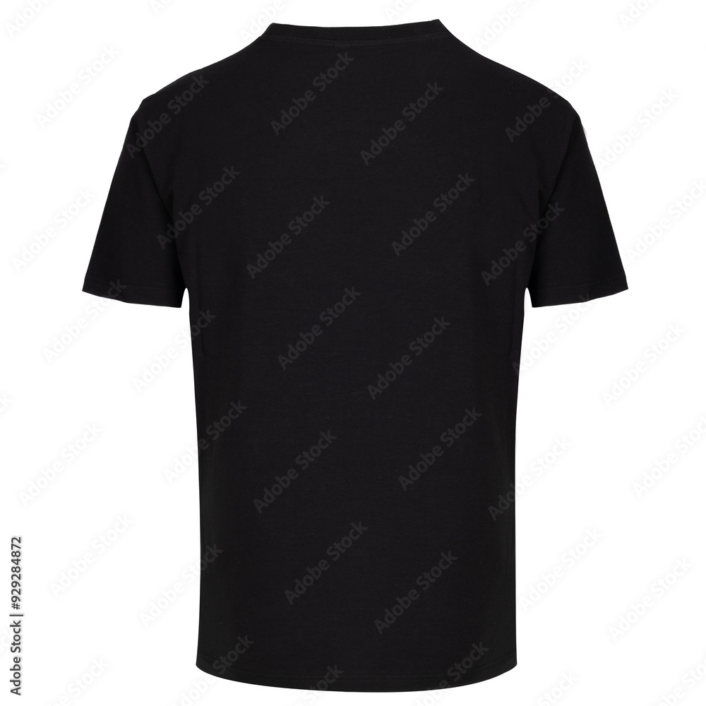 Back View of Plain Black T-shirt Back View of Plain Black T-shirt