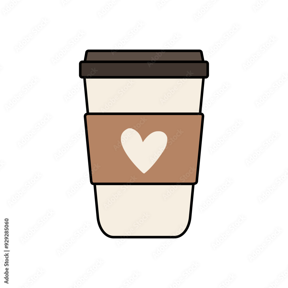 cup with coffee tea hot drink icon heart love cup with coffee tea hot drink icon heart love